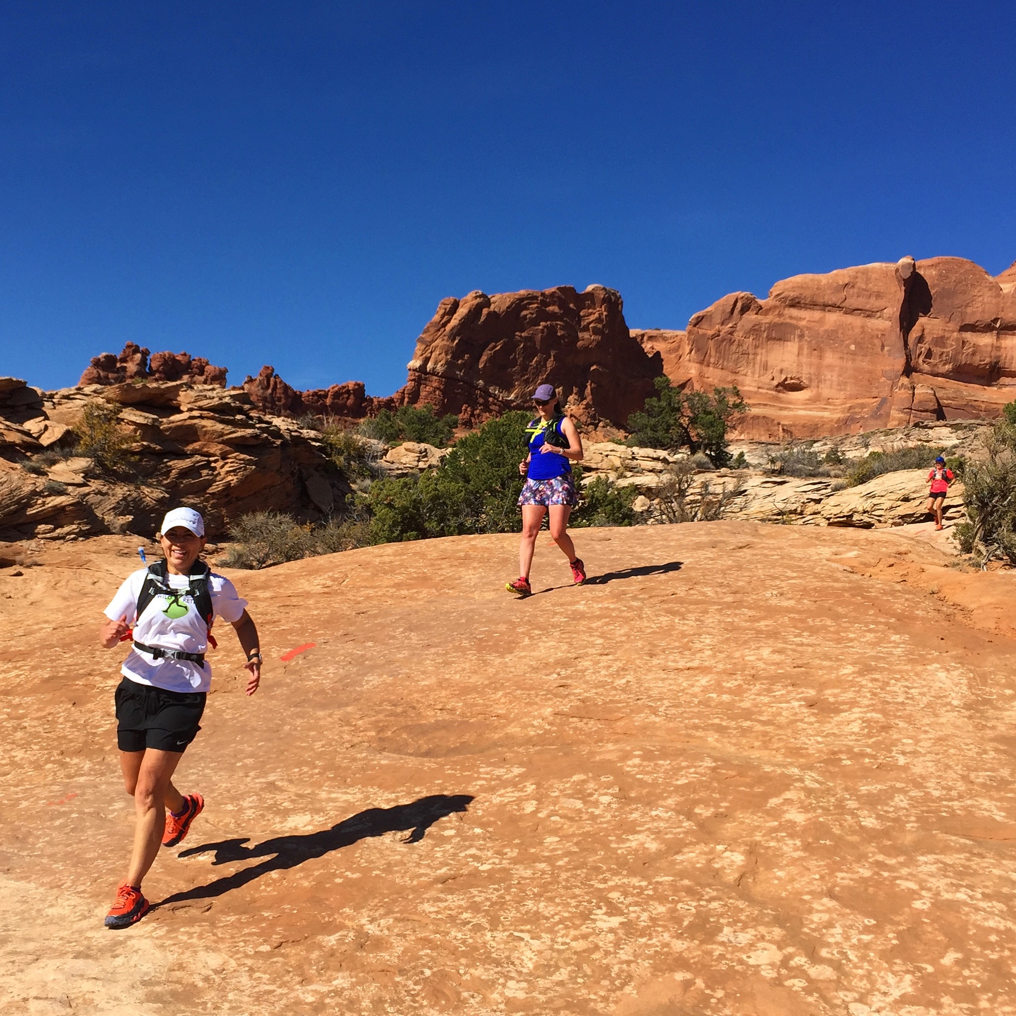 trail running Big Mesa Area, Moab